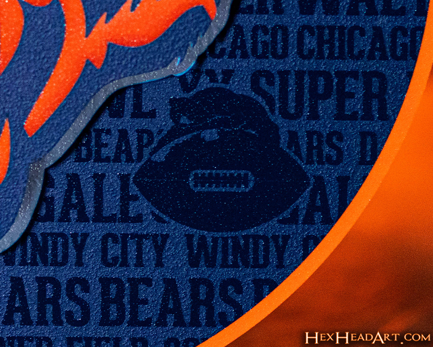 Chicago Bears CRAFT SERIES 3D Embossed Metal Wall Art