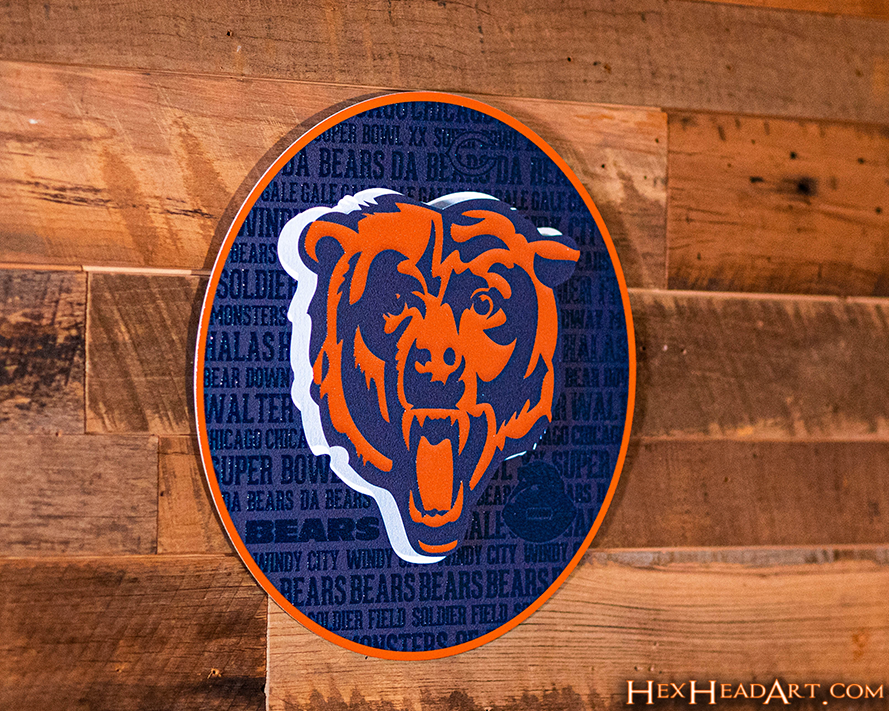 Chicago Bears CRAFT SERIES 3D Embossed Metal Wall Art