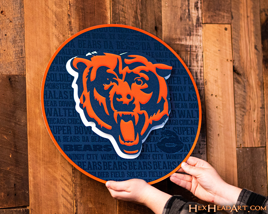 Chicago Bears CRAFT SERIES 3D Embossed Metal Wall Art