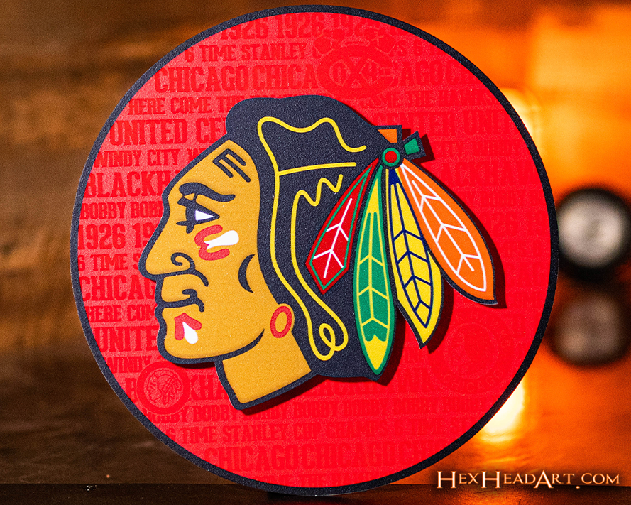 Chicago Blackhawks CRAFT SERIES 3D Embossed Metal Wall Art