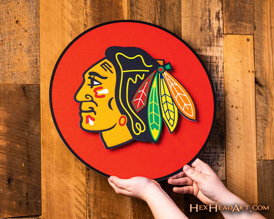 Chicago Blackhawks CRAFT SERIES 3D Embossed Metal Wall Art