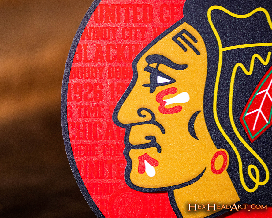 Chicago Blackhawks CRAFT SERIES 3D Embossed Metal Wall Art