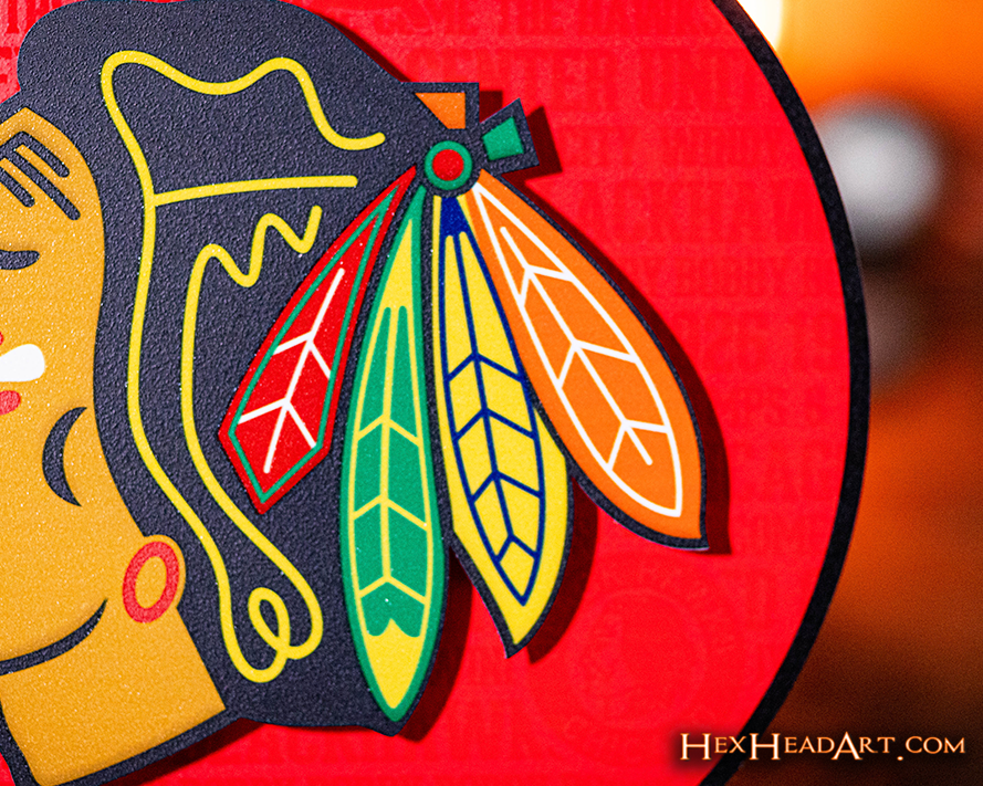 Chicago Blackhawks CRAFT SERIES 3D Embossed Metal Wall Art