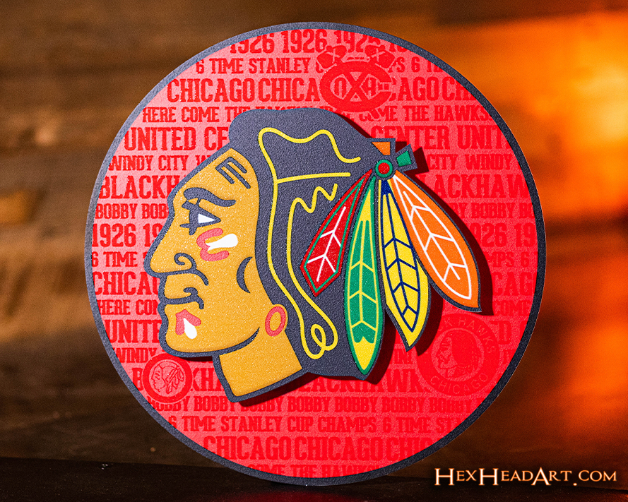 Chicago Blackhawks CRAFT SERIES 3D Embossed Metal Wall Art