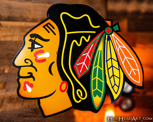 Chicago Blackhawks 3D Vintage Metal Wall Art