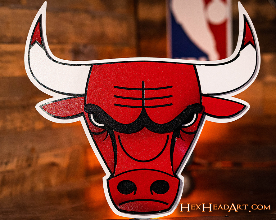 Chicago Bulls Vintage 3D Metal Wall Art