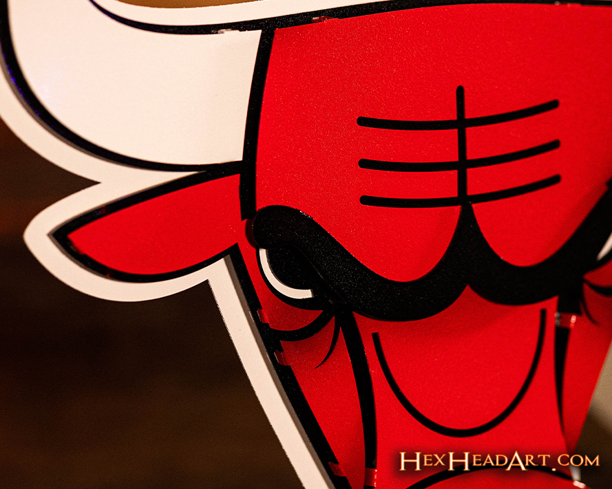 Chicago Bulls Vintage 3D Metal Wall Art