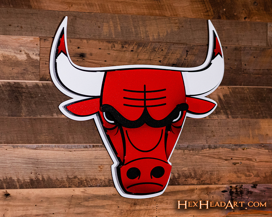 Chicago Bulls Vintage 3D Metal Wall Art