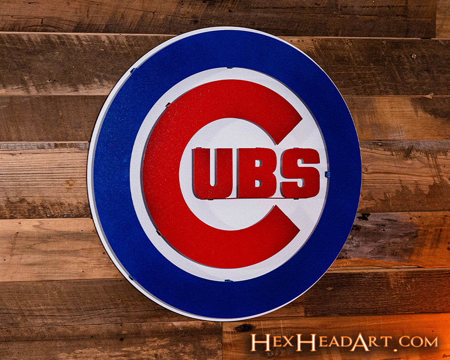 Chicago Cubs Logo 3D Metal Wall Art