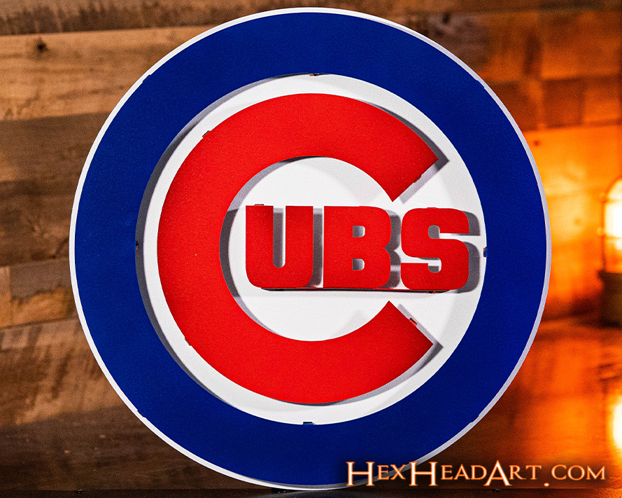 Chicago Cubs Logo 3D Metal Wall Art