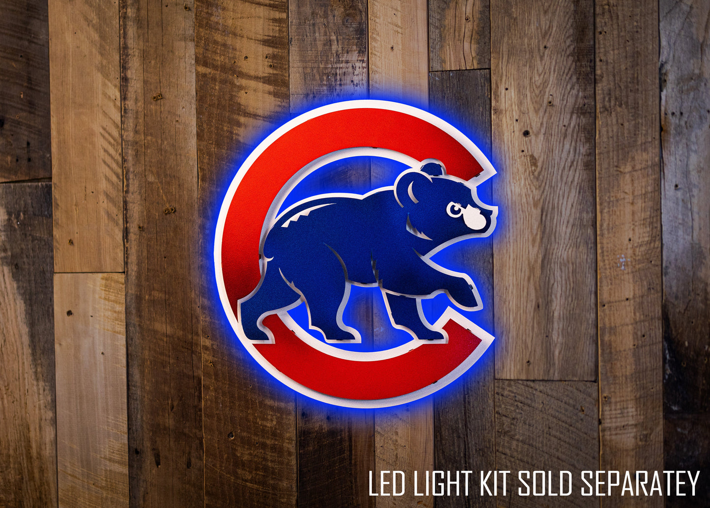 Chicago Cubs "Walking Cub" Logo 3D Metal Wall Art