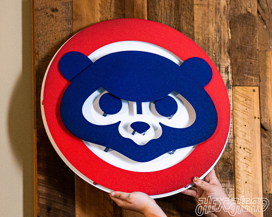 Chicago Cubs "1979 ANGRY BEAR" Logo 3D Metal Wall Art