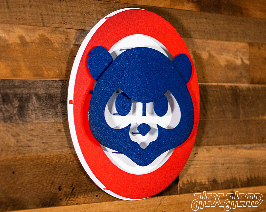 Chicago Cubs "1979 ANGRY BEAR" Logo 3D Metal Wall Art