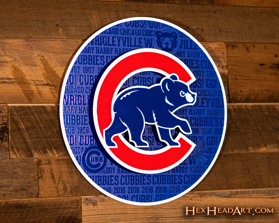 Chicago Cubs CRAFT SERIES 3D Embossed Metal Wall Art