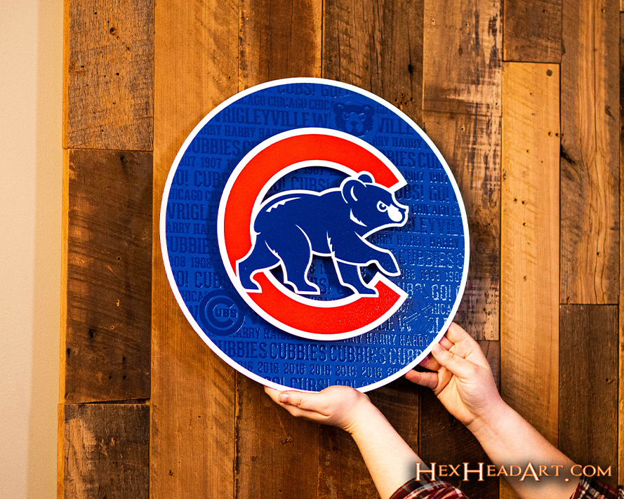 Chicago Cubs CRAFT SERIES 3D Embossed Metal Wall Art