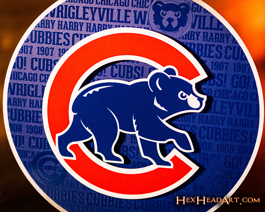 Chicago Cubs CRAFT SERIES 3D Embossed Metal Wall Art