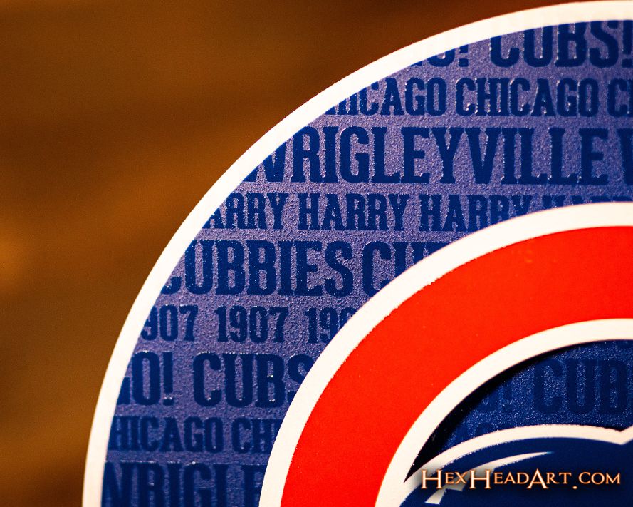 Chicago Cubs CRAFT SERIES 3D Embossed Metal Wall Art