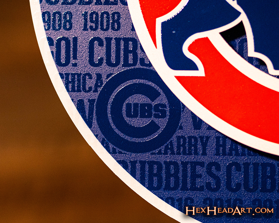 Chicago Cubs CRAFT SERIES 3D Embossed Metal Wall Art