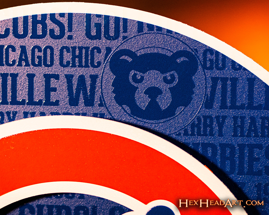 Chicago Cubs CRAFT SERIES 3D Embossed Metal Wall Art