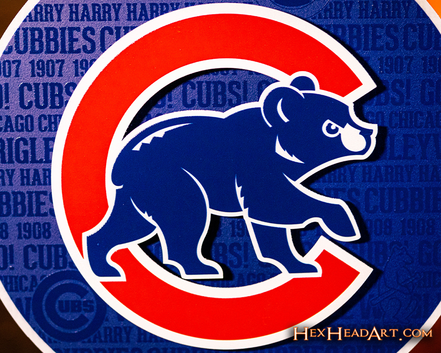 Chicago Cubs CRAFT SERIES 3D Embossed Metal Wall Art