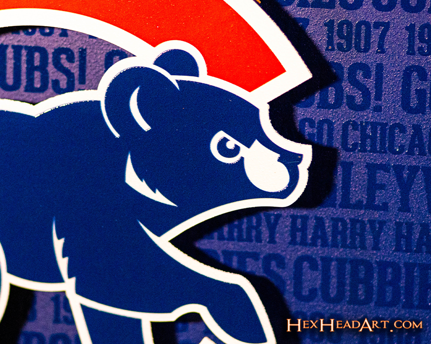 Chicago Cubs CRAFT SERIES 3D Embossed Metal Wall Art