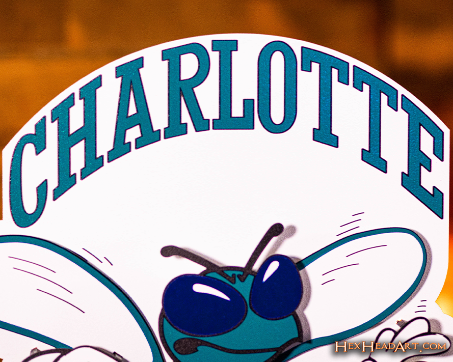 Charlotte Hornets 1988-2002 RETRO 3D Vintage Metal Wall Art