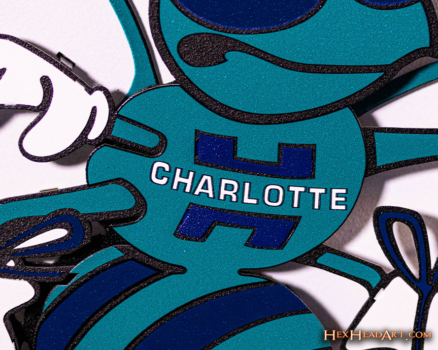 Charlotte Hornets 1988-2002 RETRO 3D Vintage Metal Wall Art