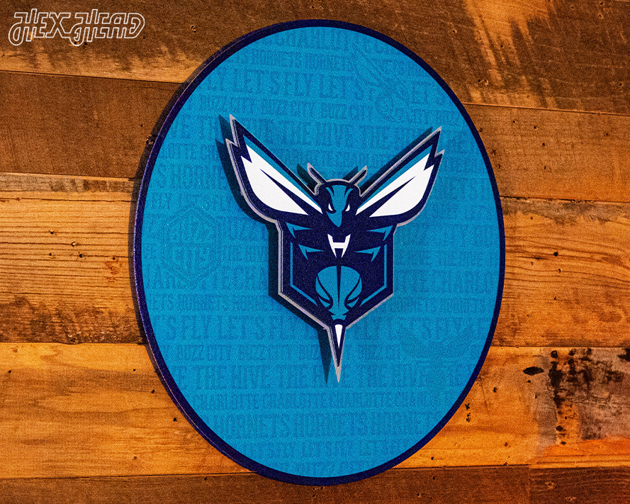 Charlotte Hornets CRAFT SERIES 3D Embossed Metal Wall Art