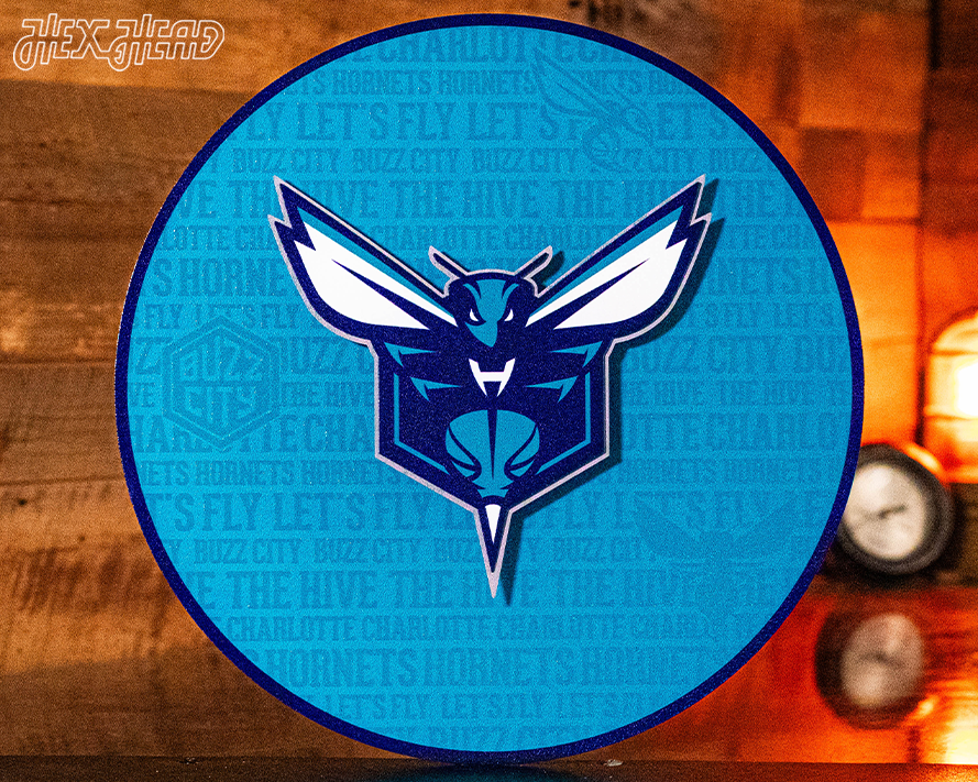 Charlotte Hornets CRAFT SERIES 3D Embossed Metal Wall Art