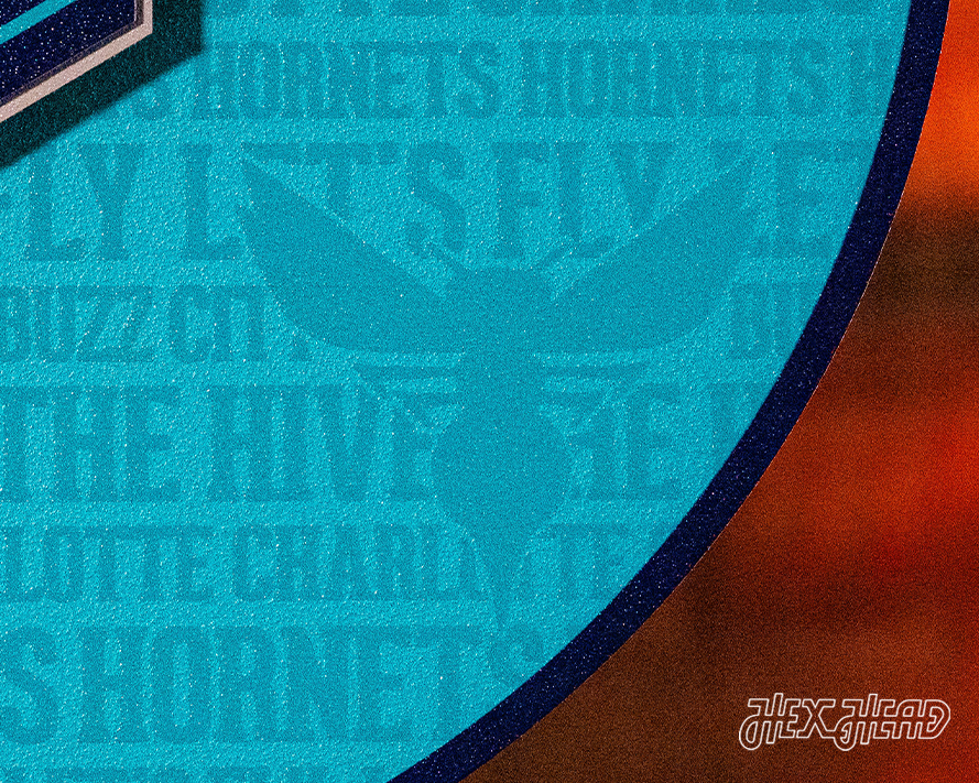 Charlotte Hornets CRAFT SERIES 3D Embossed Metal Wall Art