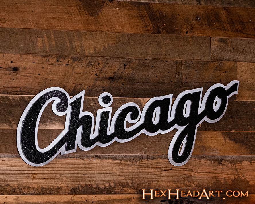 Chicago White Sox Chicago Logo 3D Metal Wall Art