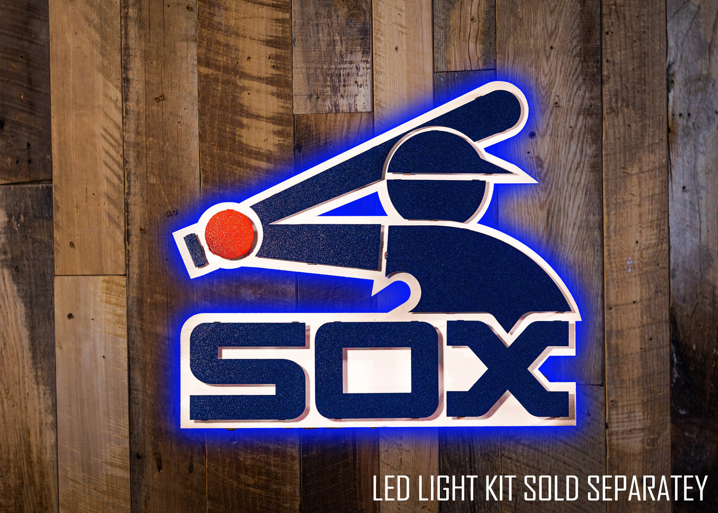 Chicago White Sox Retro Batter Logo 3D Metal Wall Art