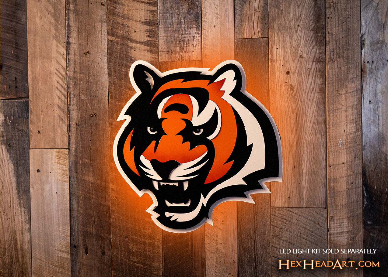 Cincinnati Bengals "Tiger Mascot" 3D Vintage Metal Wall Art