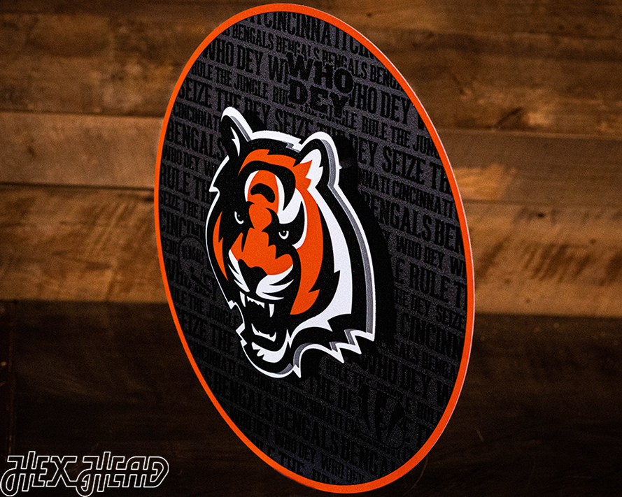 Cincinnati Bengals CRAFT SERIES 3D Embossed Metal Wall Art