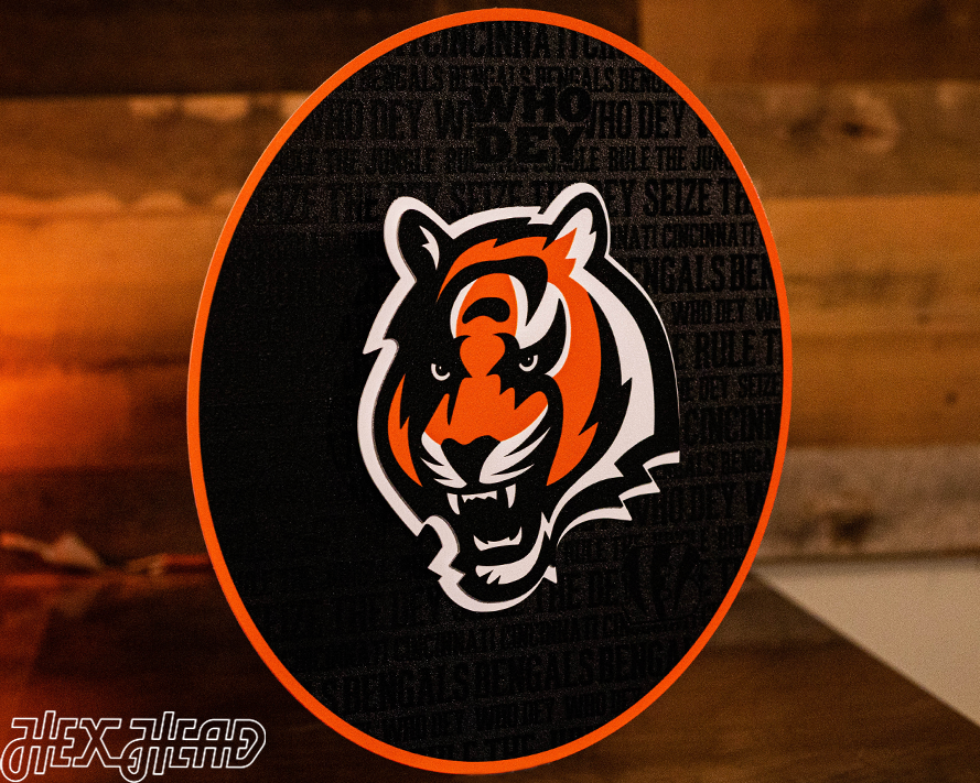 Cincinnati Bengals CRAFT SERIES 3D Embossed Metal Wall Art