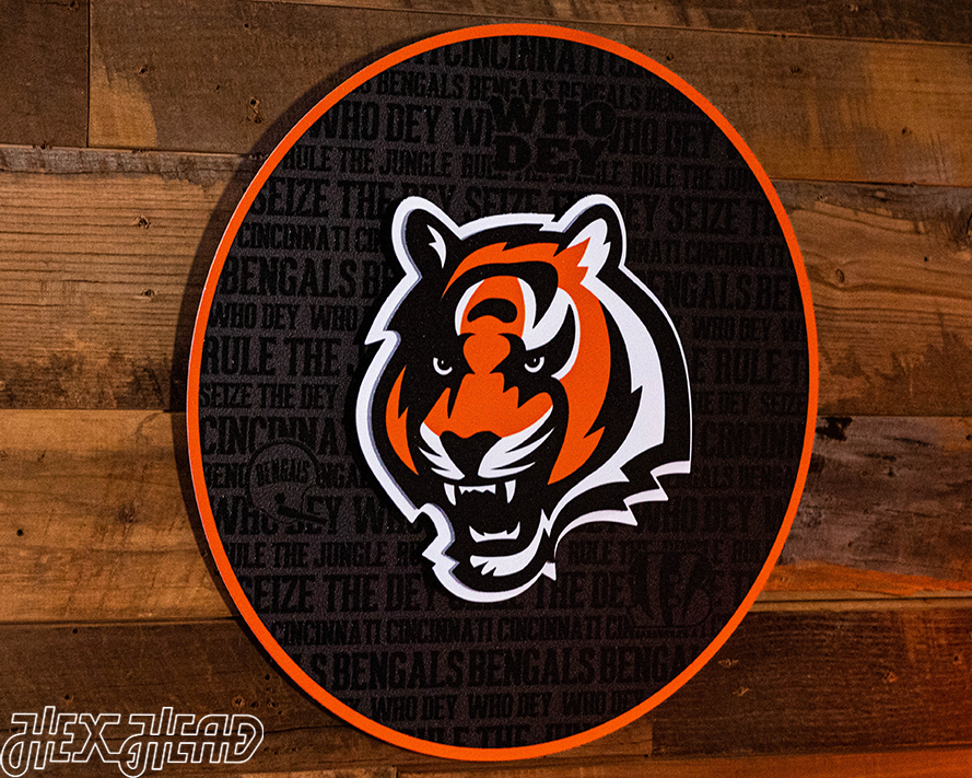 Cincinnati Bengals CRAFT SERIES 3D Embossed Metal Wall Art