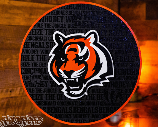 Cincinnati Bengals CRAFT SERIES 3D Embossed Metal Wall Art