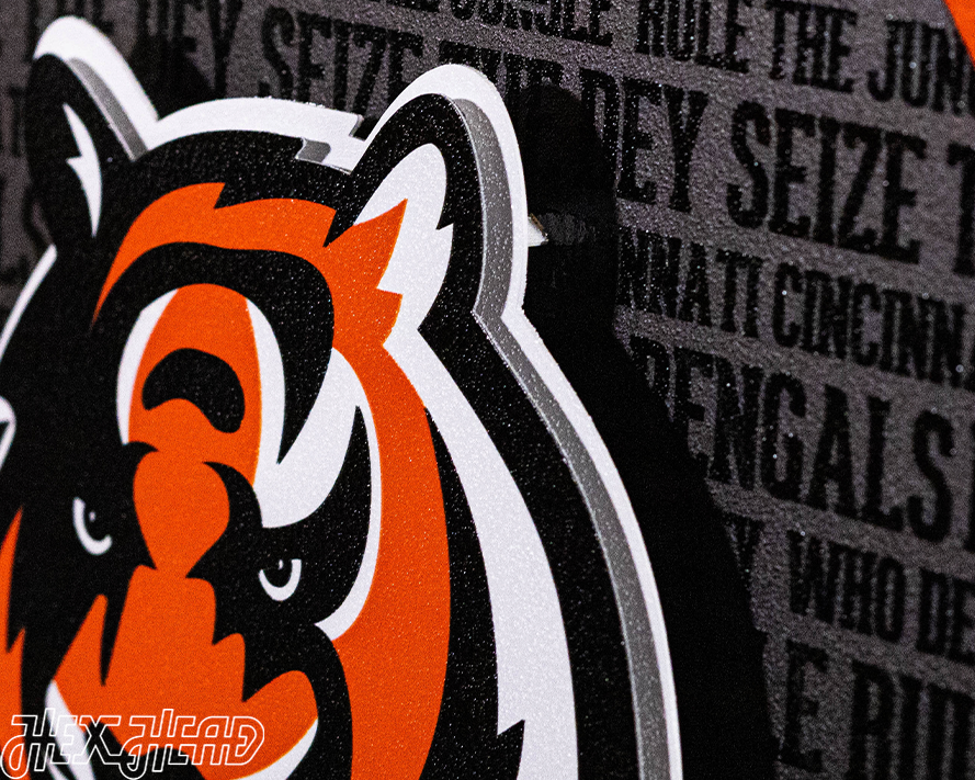 Cincinnati Bengals CRAFT SERIES 3D Embossed Metal Wall Art