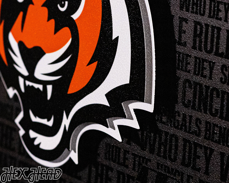 Cincinnati Bengals CRAFT SERIES 3D Embossed Metal Wall Art