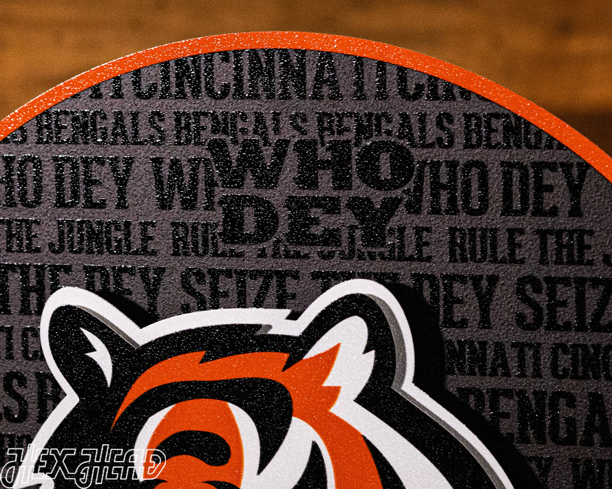 Cincinnati Bengals CRAFT SERIES 3D Embossed Metal Wall Art