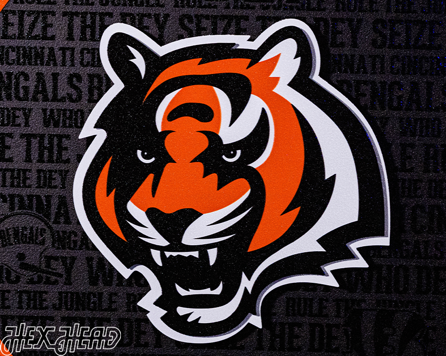 Cincinnati Bengals CRAFT SERIES 3D Embossed Metal Wall Art