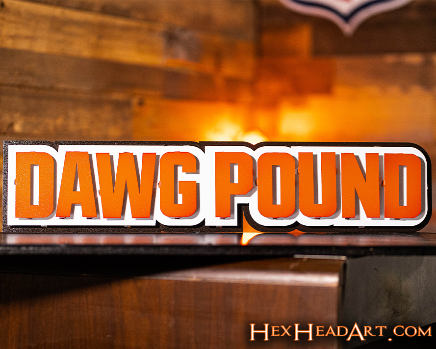 Cleveland Browns "DAWG POUND" 3D Vintage Metal Wall Art