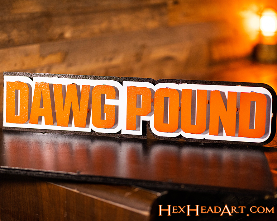 Cleveland Browns "DAWG POUND" 3D Vintage Metal Wall Art