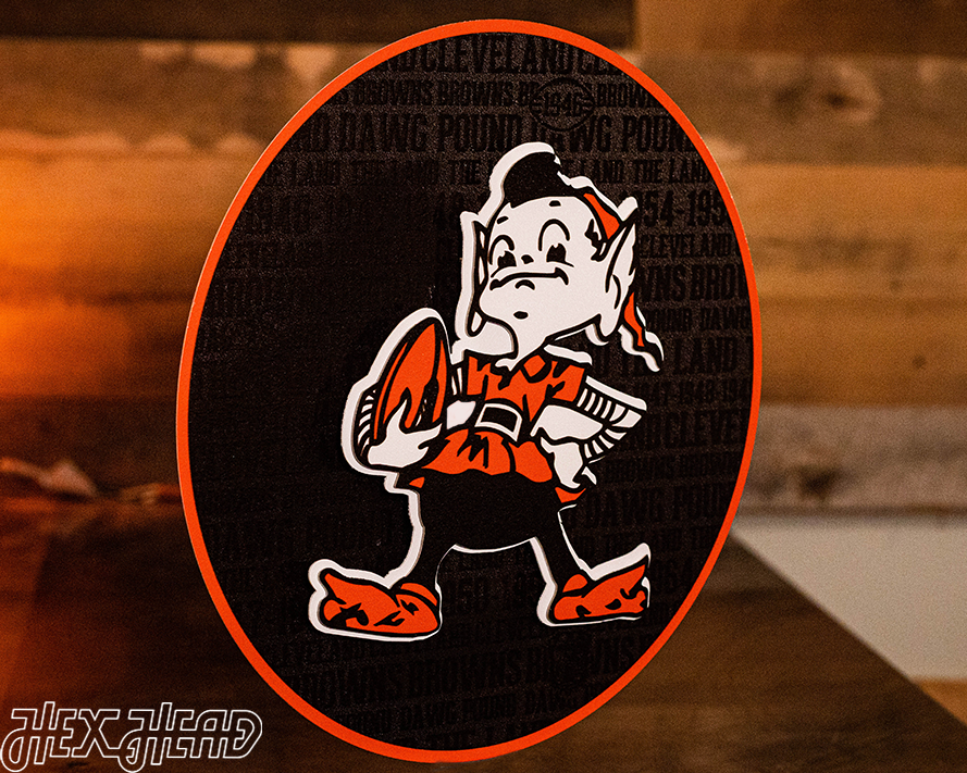 Cleveland Browns CRAFT SERIES 3D Embossed Metal Wall Art