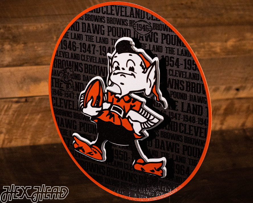 Cleveland Browns CRAFT SERIES 3D Embossed Metal Wall Art