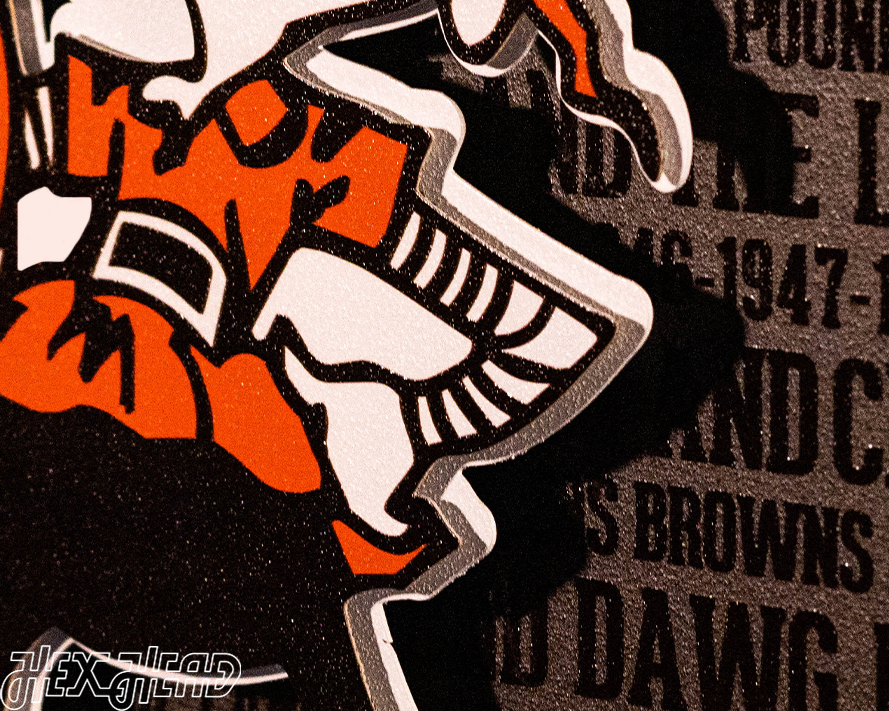 Cleveland Browns CRAFT SERIES 3D Embossed Metal Wall Art