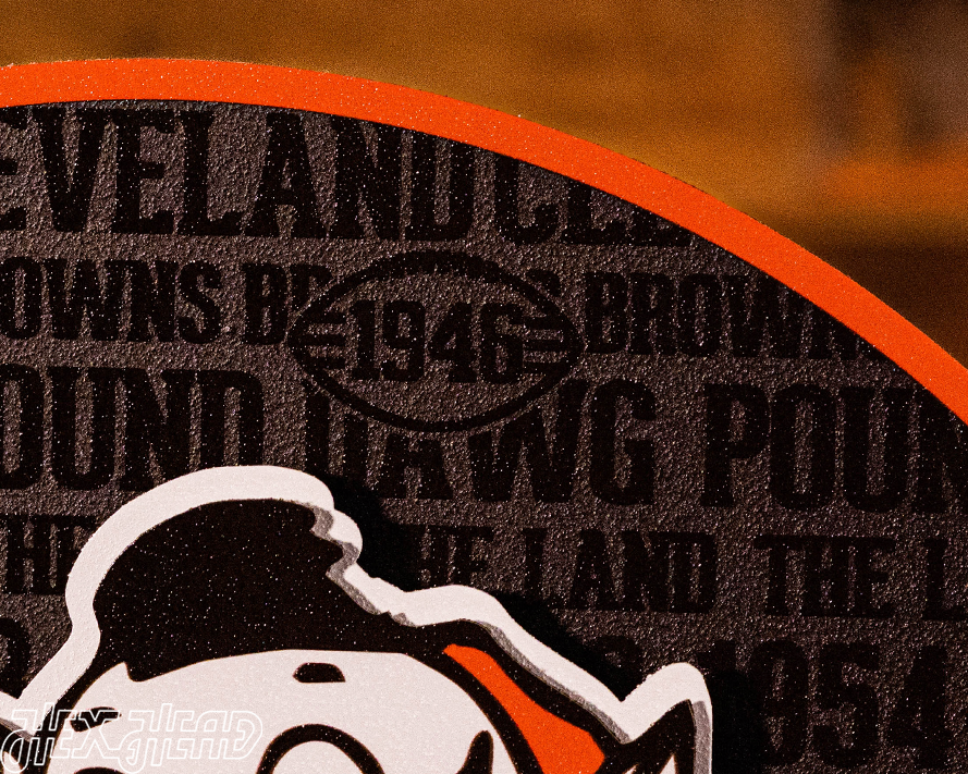 Cleveland Browns CRAFT SERIES 3D Embossed Metal Wall Art