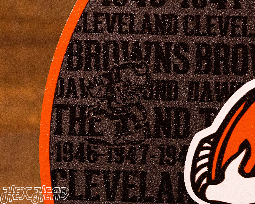 Cleveland Browns CRAFT SERIES 3D Embossed Metal Wall Art