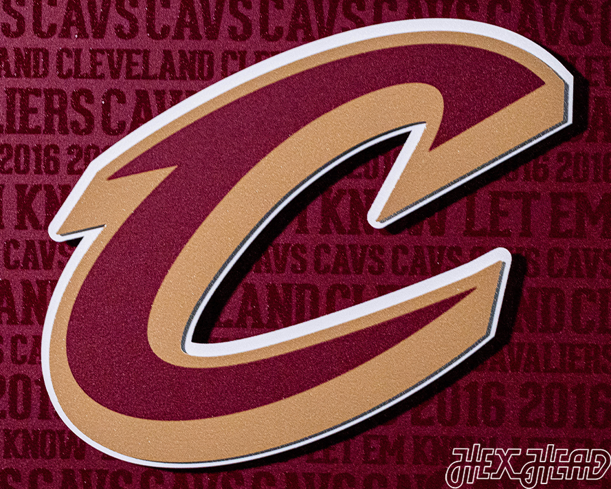 Cleveland Cavaliers CRAFT SERIES 3D Embossed Metal Wall Art