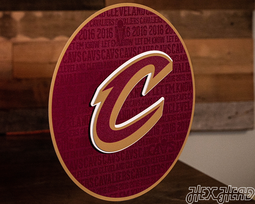 Cleveland Cavaliers CRAFT SERIES 3D Embossed Metal Wall Art